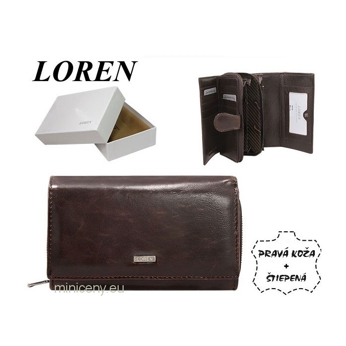 Exkluzívna dámska kožená peňaženka LOREN /321 BROWN