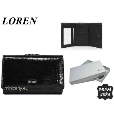 Exkluzívna dámska kožená peňaženka LOREN /330 BLACK