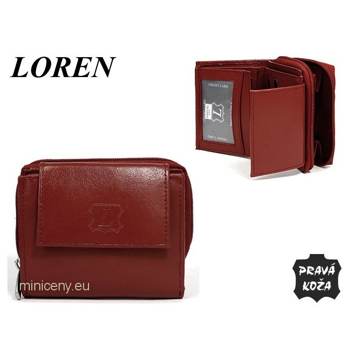 Exkluzívna dámska kožená peňaženka LOREN /355 BORDO
