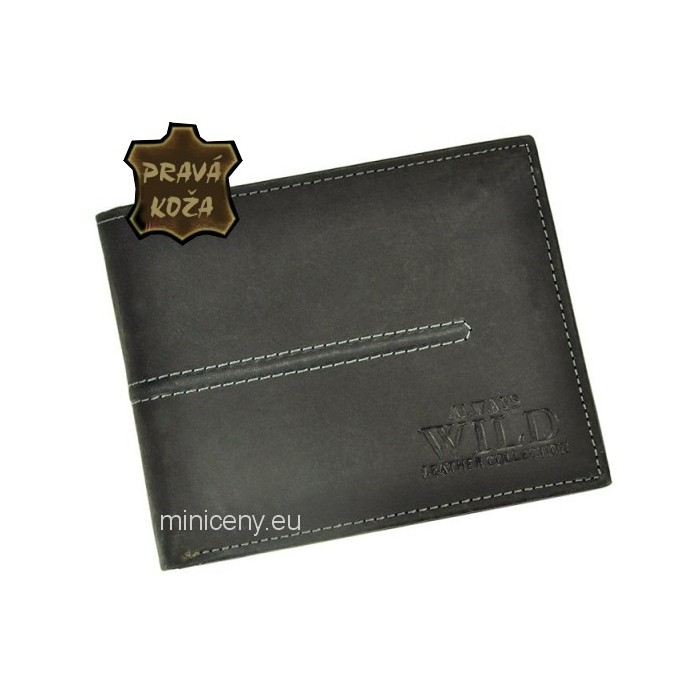 Exkluzívna pánska kožená peňaženka ALWAYS WILD /87 BLACK
