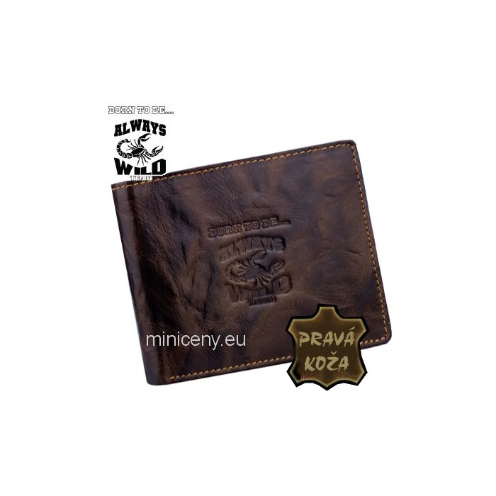 Exkluzívna pánska kožená peňaženka ALWAYS WILD /369 BROWN