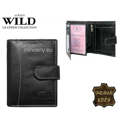 Exkluzívna pánska kožená peňaženka ALWAYS WILD /96 BLACK