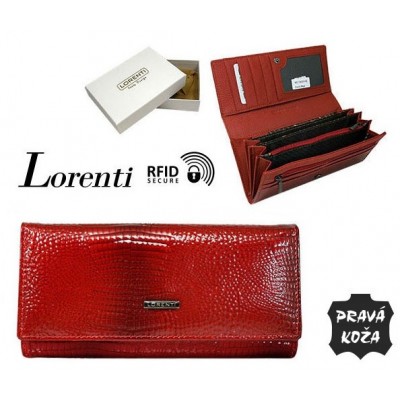 Exkluzívna dámska peňaženka LORENTI kožená /461 RED