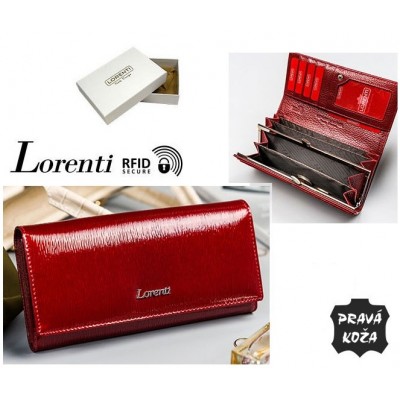 Exkluzívna kožená dámska peňaženka LORENTI /457 RED