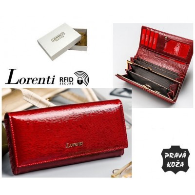 Exkluzívna kožená dámska peňaženka LORENTI /458 RED