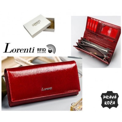 Exkluzívna kožená dámska peňaženka LORENTI /462 RED