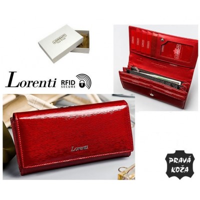 Exkluzívna dámska peňaženka LORENTI kožená /460 RED